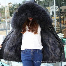 Vielzahl von Stilen Pelz gefütterte Gürtel Parka Jacke für Frauen Großhandel